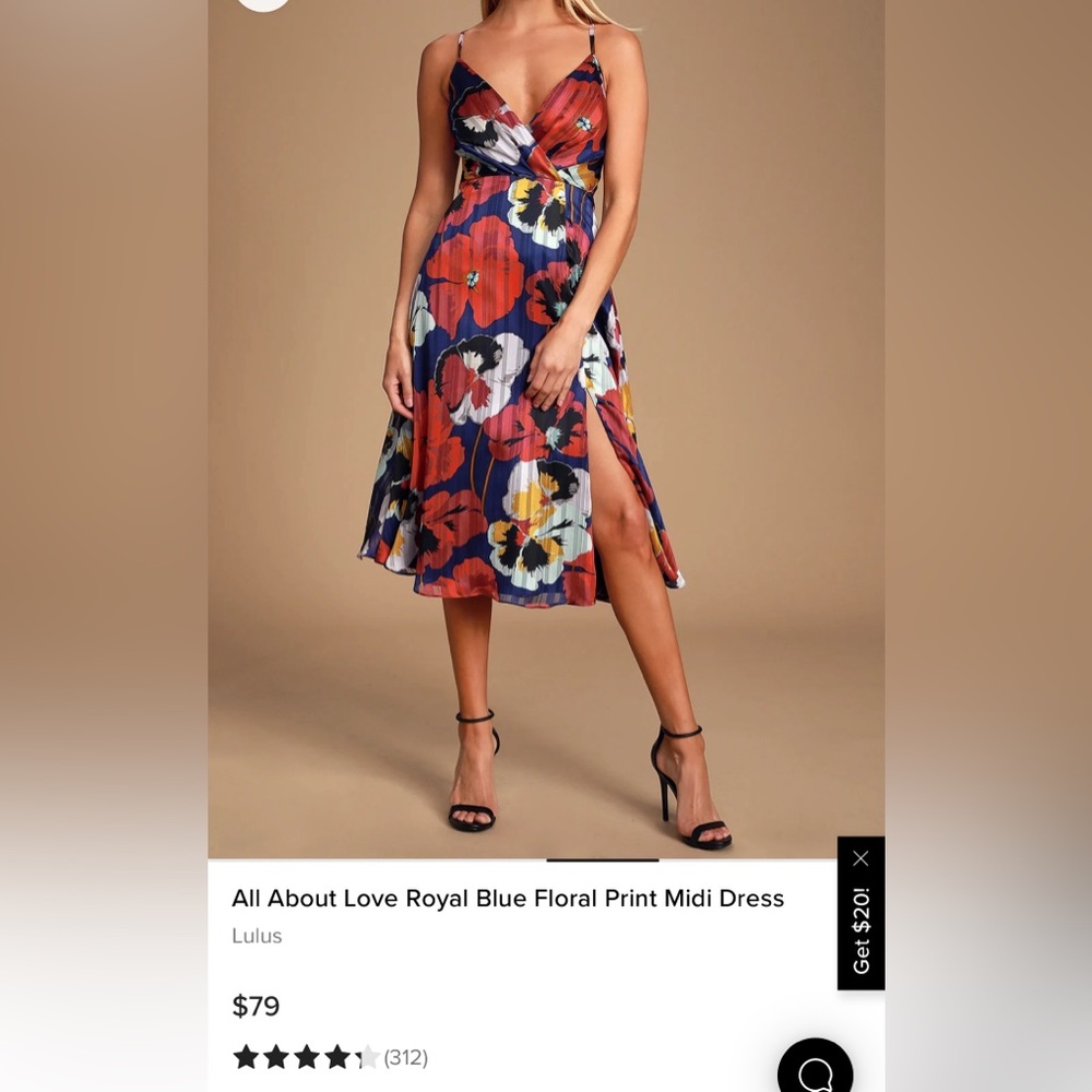 Lulus All About Love midi dress Size small